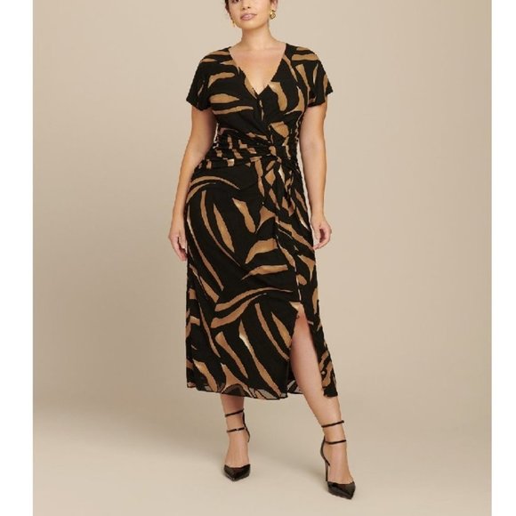Prabal Gurung Animal Print Wrapped Maxi Dress - Picture 1 of 14